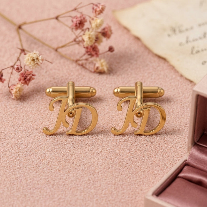Boutons de Manchette Personnalisés Gravés — Bijou Homme Cadeau